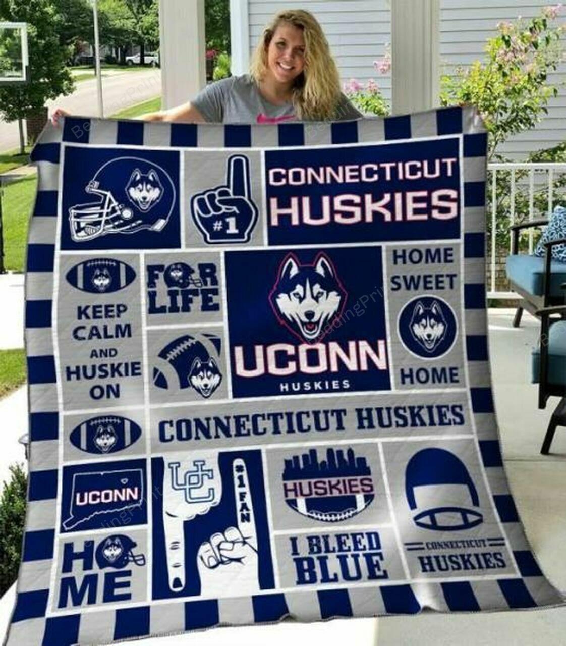 Ncaa Connecticut Quilt Blanket #1074