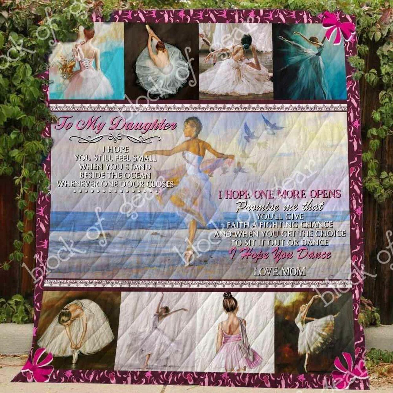 To My Daughter Ballet Blanket Kc1707 Quilt