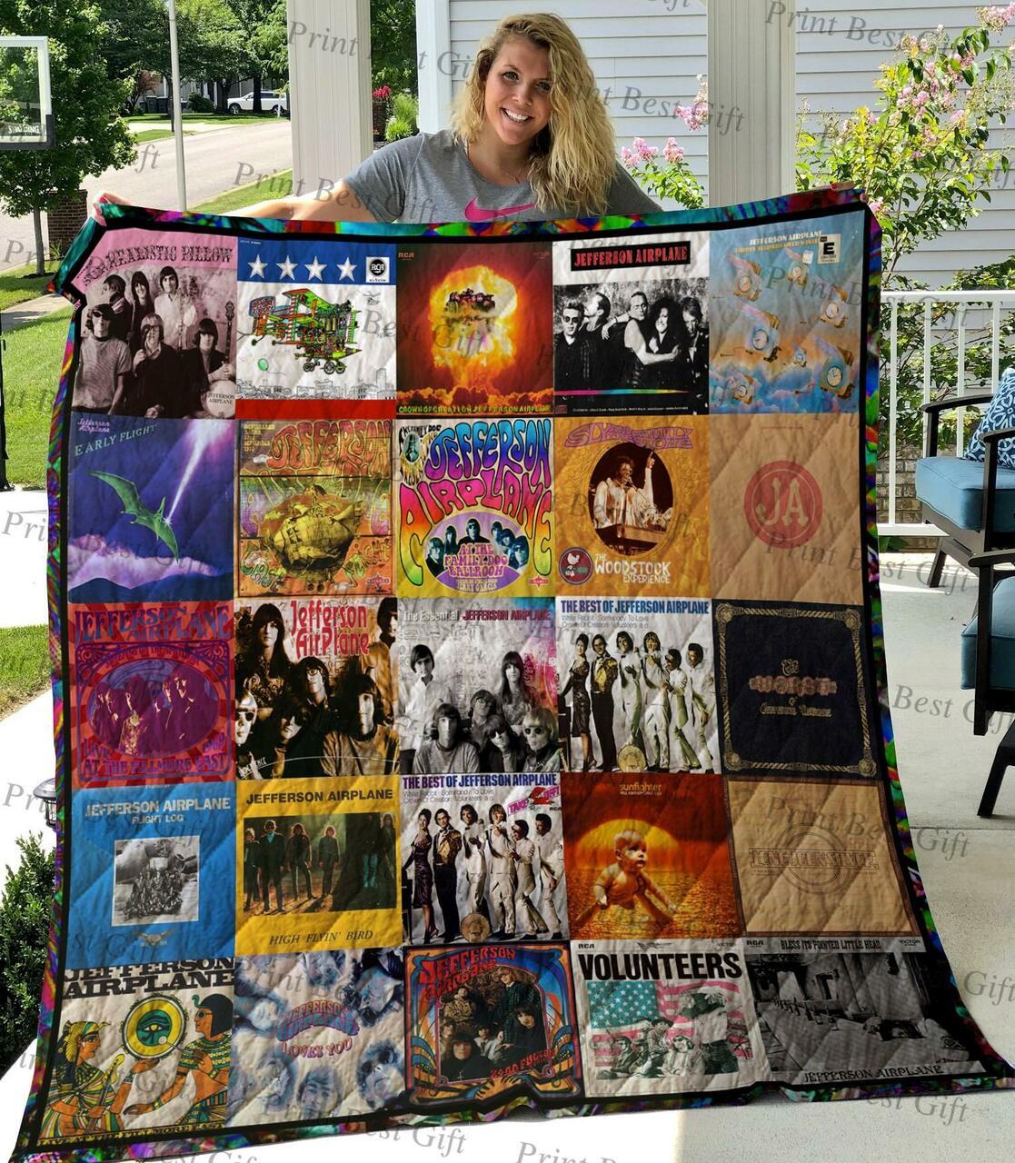 M310747 Jefon Airplane Quilt Blanket Quilt