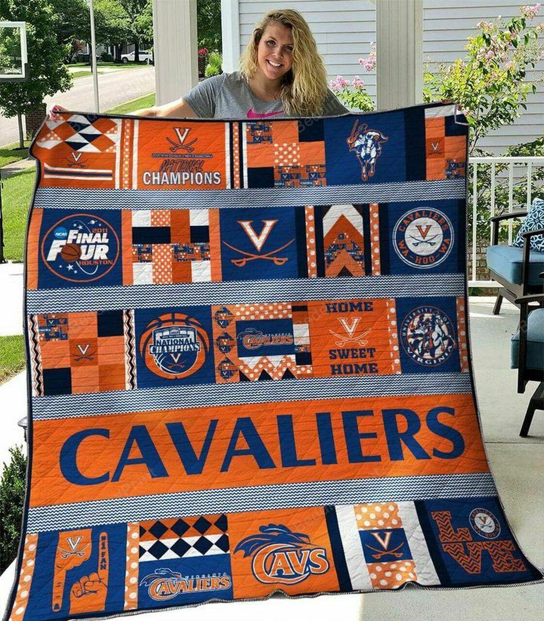 Ncaa Virginia Caval Quilt Blanket #247