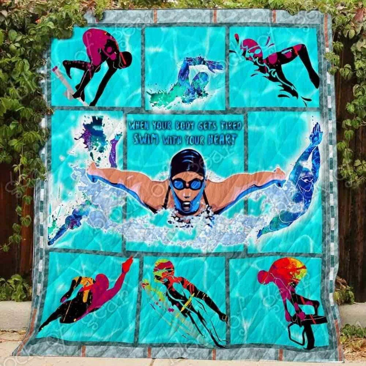 Swim With Your Heart Blanket Kc1507 Quilt