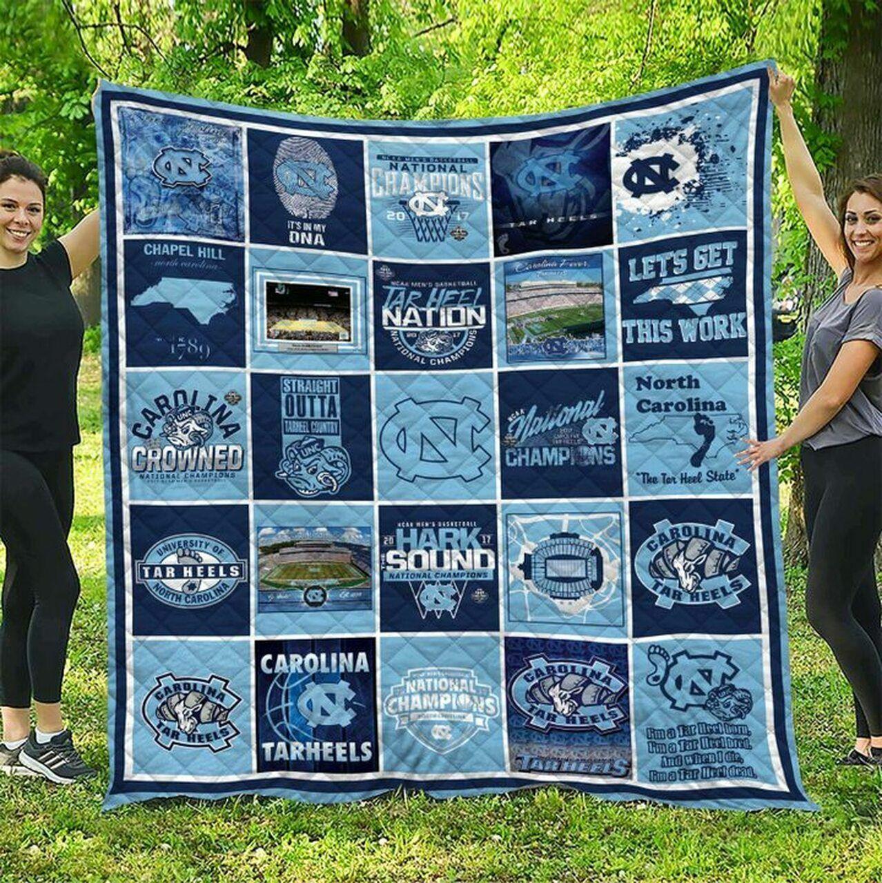 Ncaa North Carolina Tar H Quilt Blanket #174