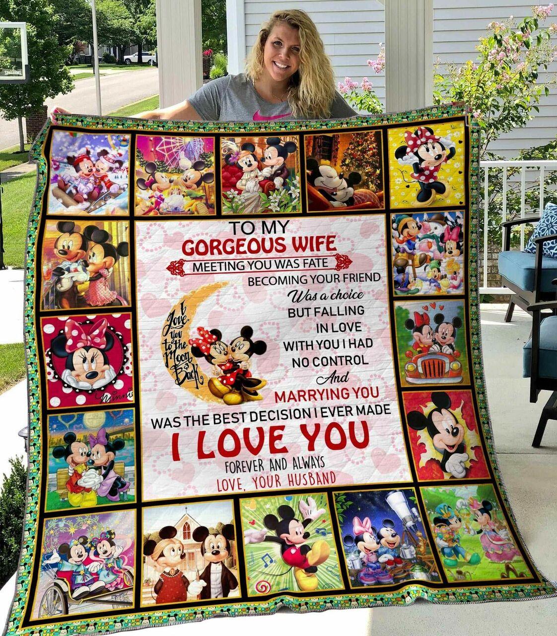 To My Gorg Wife Blanket Th2906 Quilt