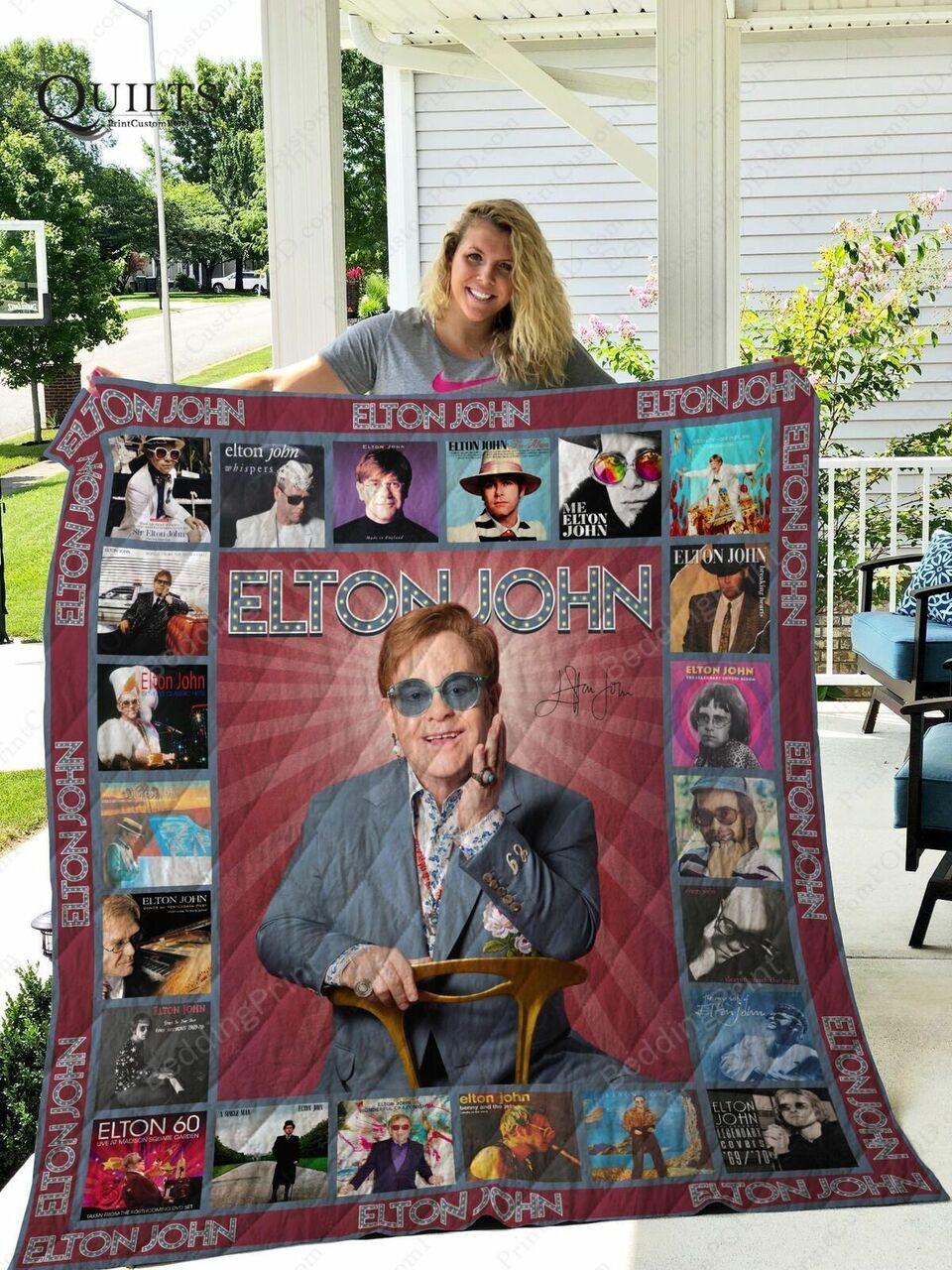 Elton John Quilt Blanket G For Birthday Cic G V2