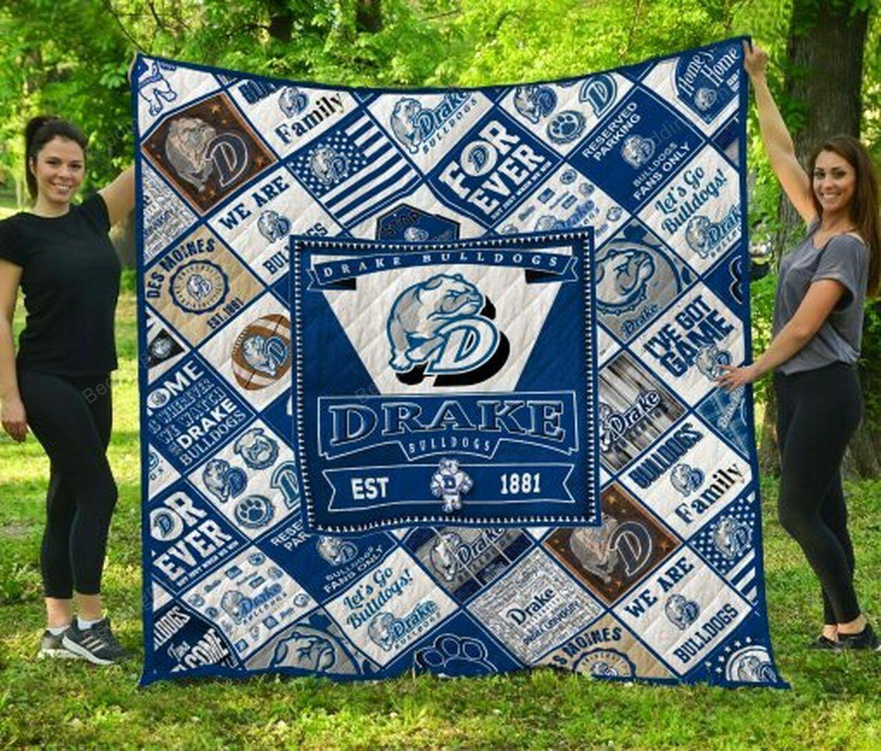 Ncaa Drake Bull Quilt Blanket #1374