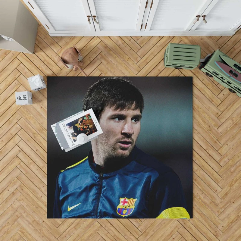 Incredible Soccer Player Lionel Messi Rug