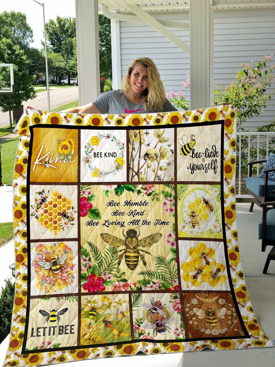 Bee Bee Humble Bee Kind Quilt Blanket Greattomized Blanket G For Birthday C Thgiving