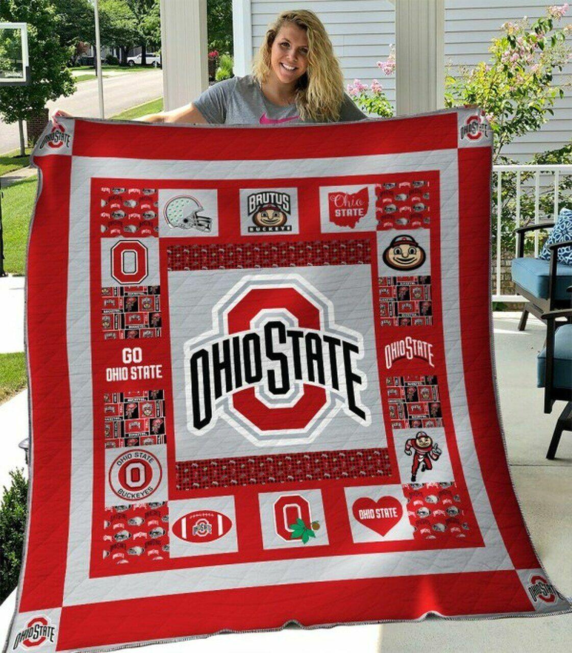 Ncaa Ohtate Buck Quilt Blanket #510