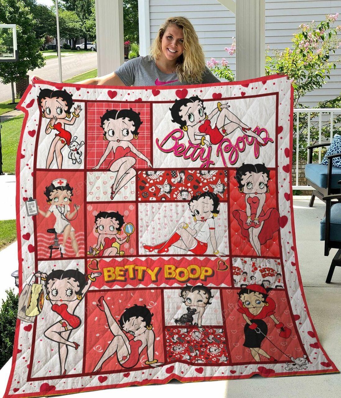 Betty Boop Cartoon Quilt Blankett G For Birth