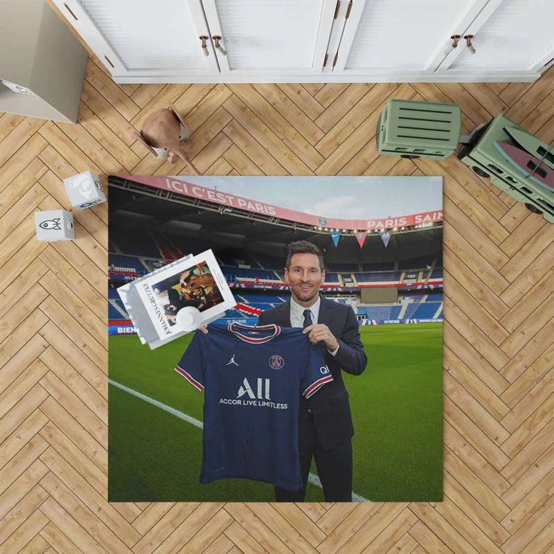 Graceful Psg Football Player Lionel Messi Rug