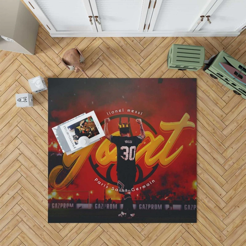 Lionel Messi Goat Soccer Player Rug