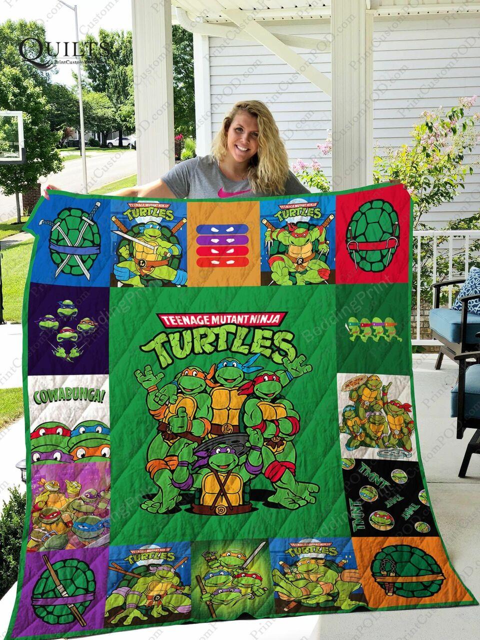 Teenage Mutant Ninja Tur Quilt Blanket Greattomized Blanket G For Birthday C Thgiving