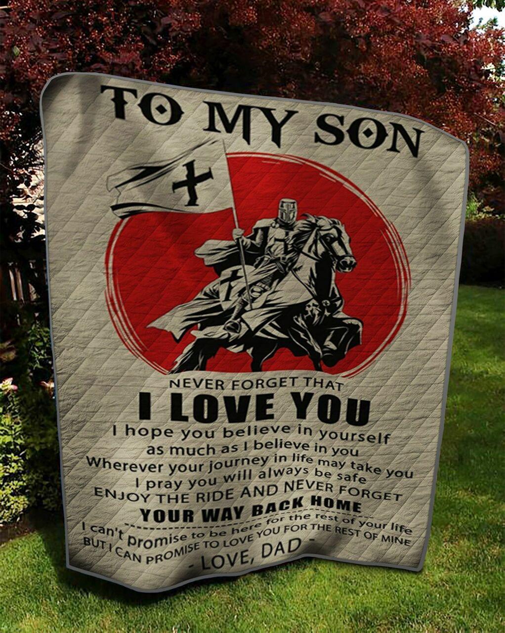 onalized Knight To on From Dad Cool Knight Art Quilt Blanket Greattomized G For Birthday C Thgiving Fat Day