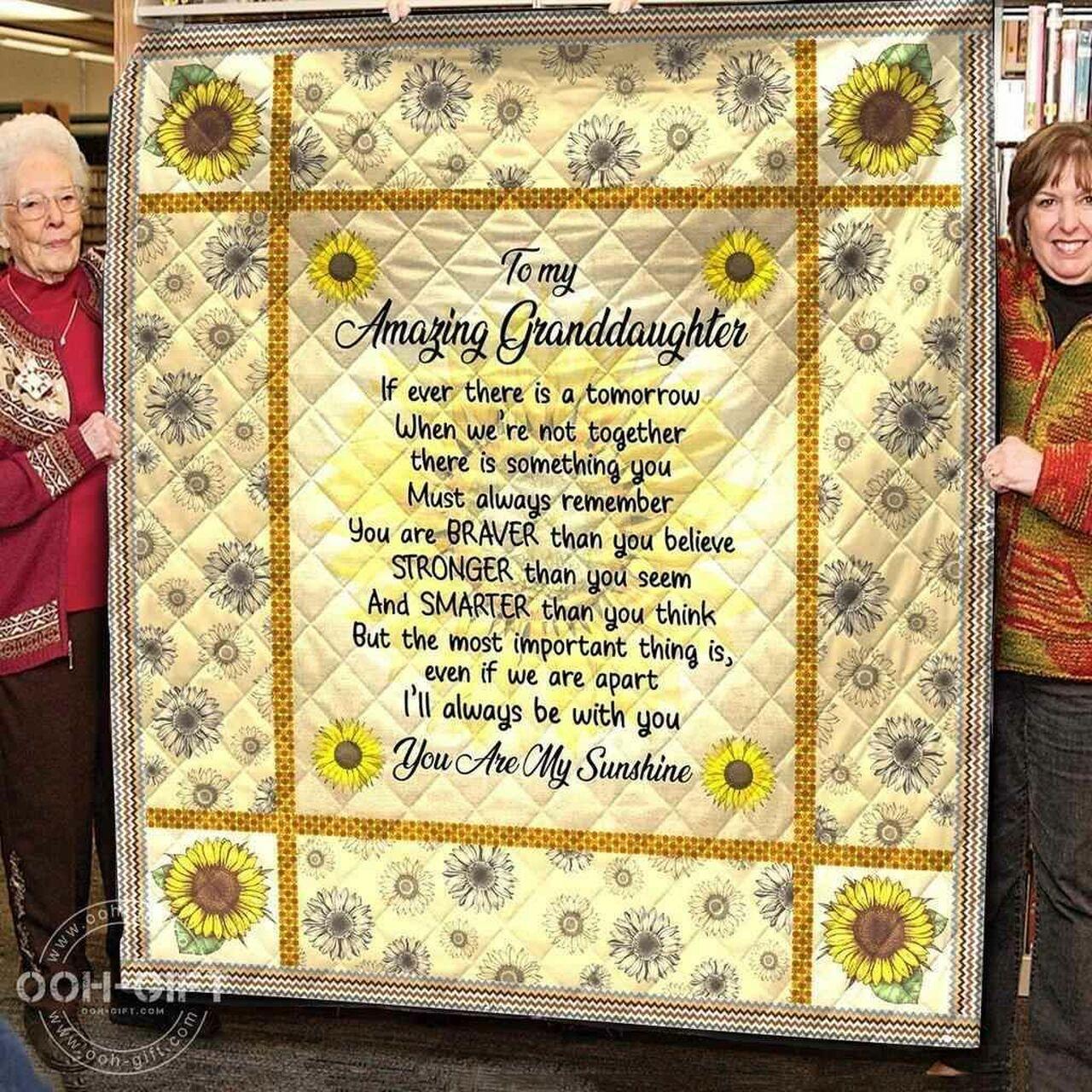 Granddaughter Amazing Granddaughter I Ll Al Be With You Blanket Th0807 Quilt