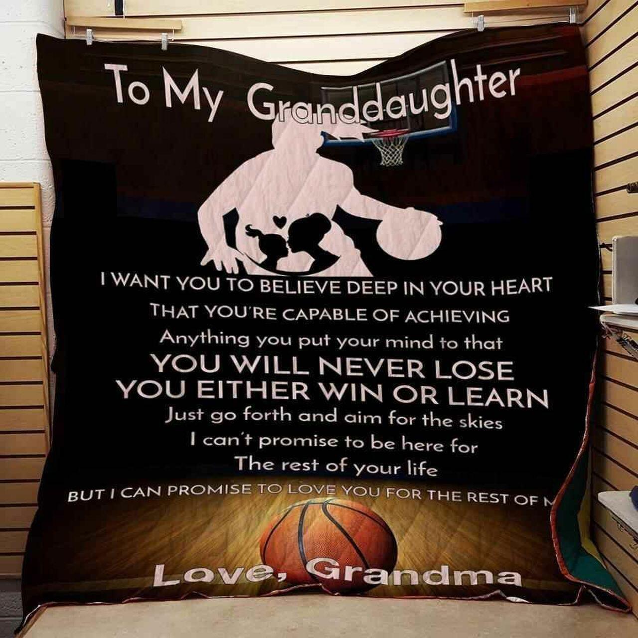 Grandma To Granddaughter Nevere Blanket Th0907 Quilt