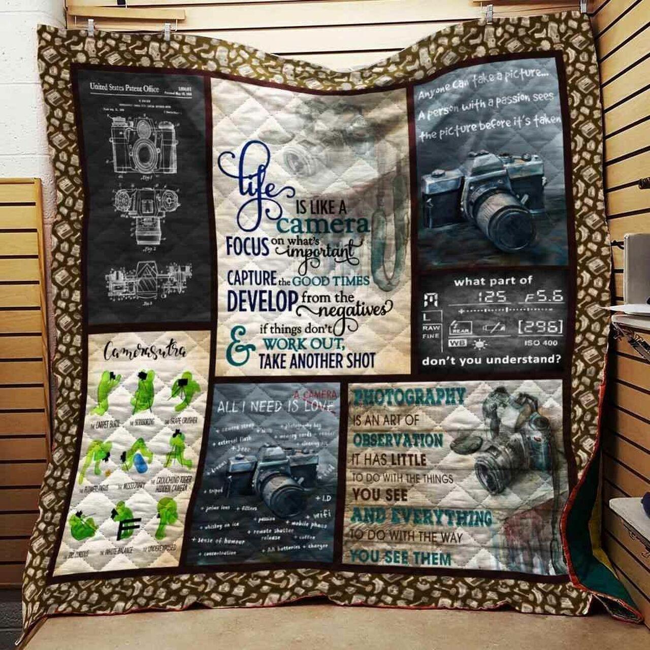 Lif Like A Camera Blanket Th1707 Quilt