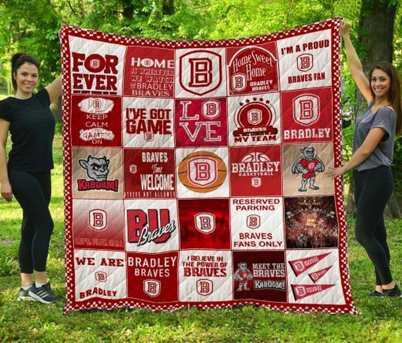 Ncaa Bradley Br Quilt Blanket #1370