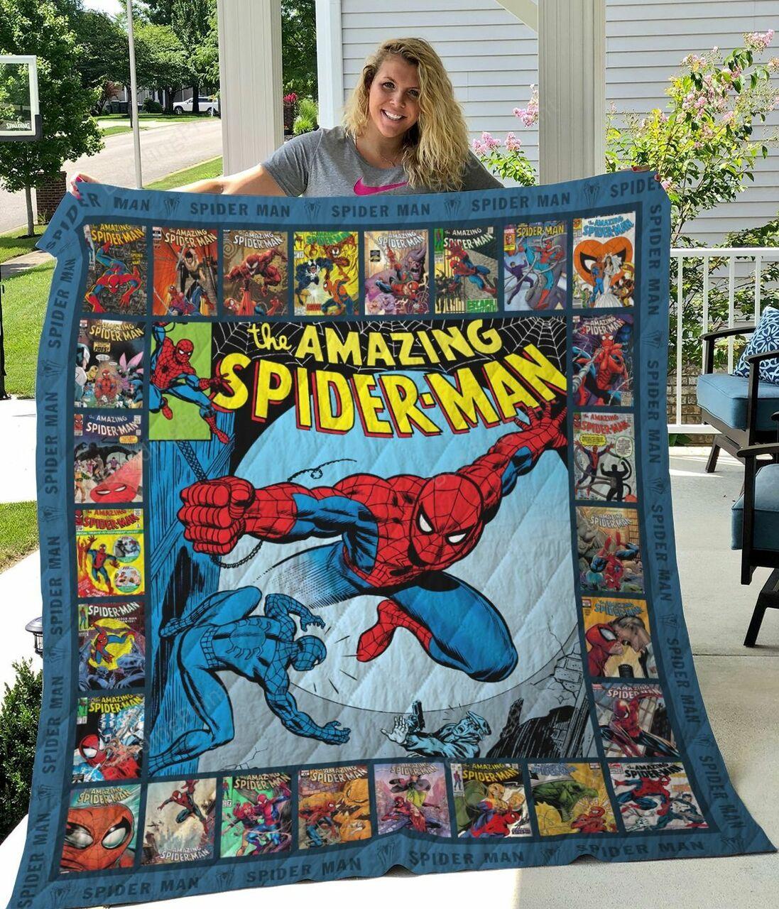 The Amazipiderman Comic Quilt Blanket Gift I For L Spiderman