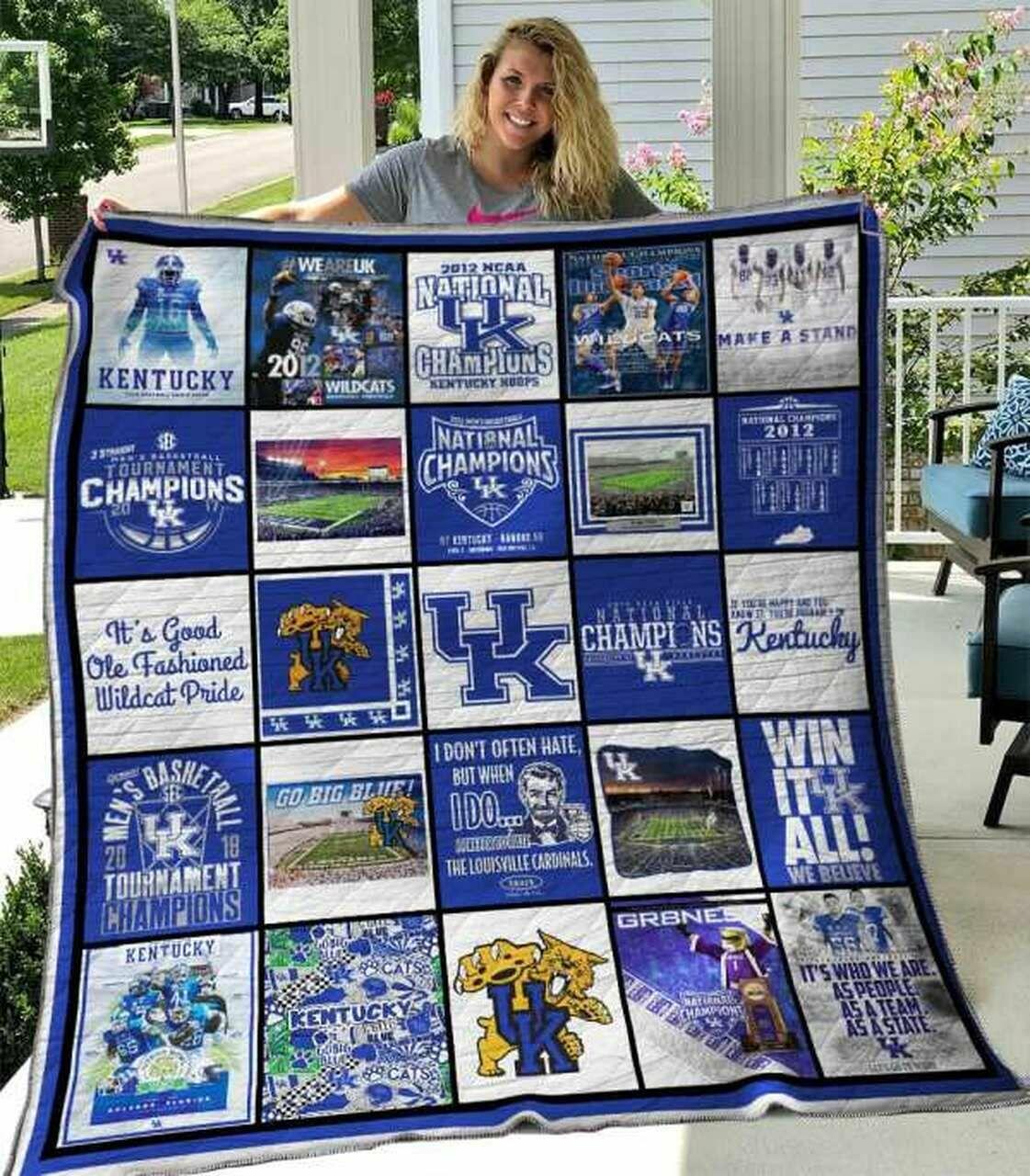 Ncaa Kentucky Wild Quilt Blanket #884