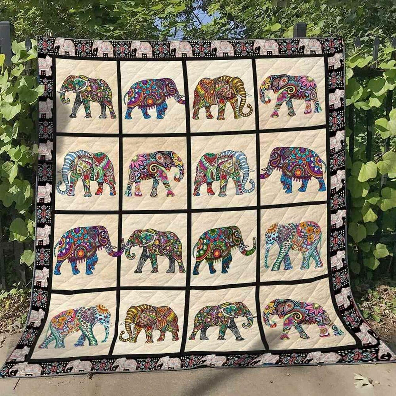 Elephant 3 Blanket Th1607 Quilt