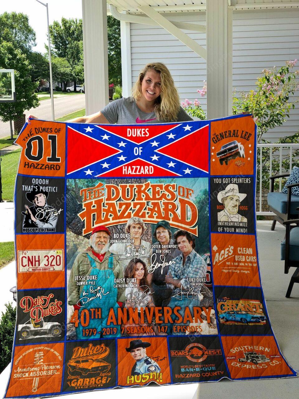 The D Of Hazzard 40Th Anniary Quilt Blanket Funny Gift Idea
