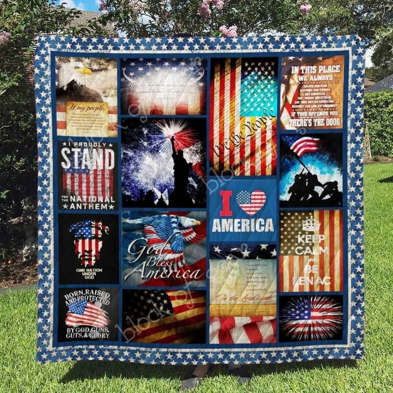 I Love America Blanket Kc1707 Quilt
