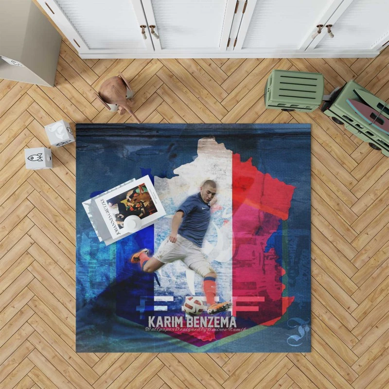 Fifa Football Player Karim Benzema Rug