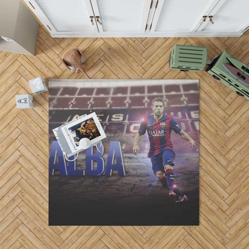 Jordi Alba Top Ranked Spanish Player Rug