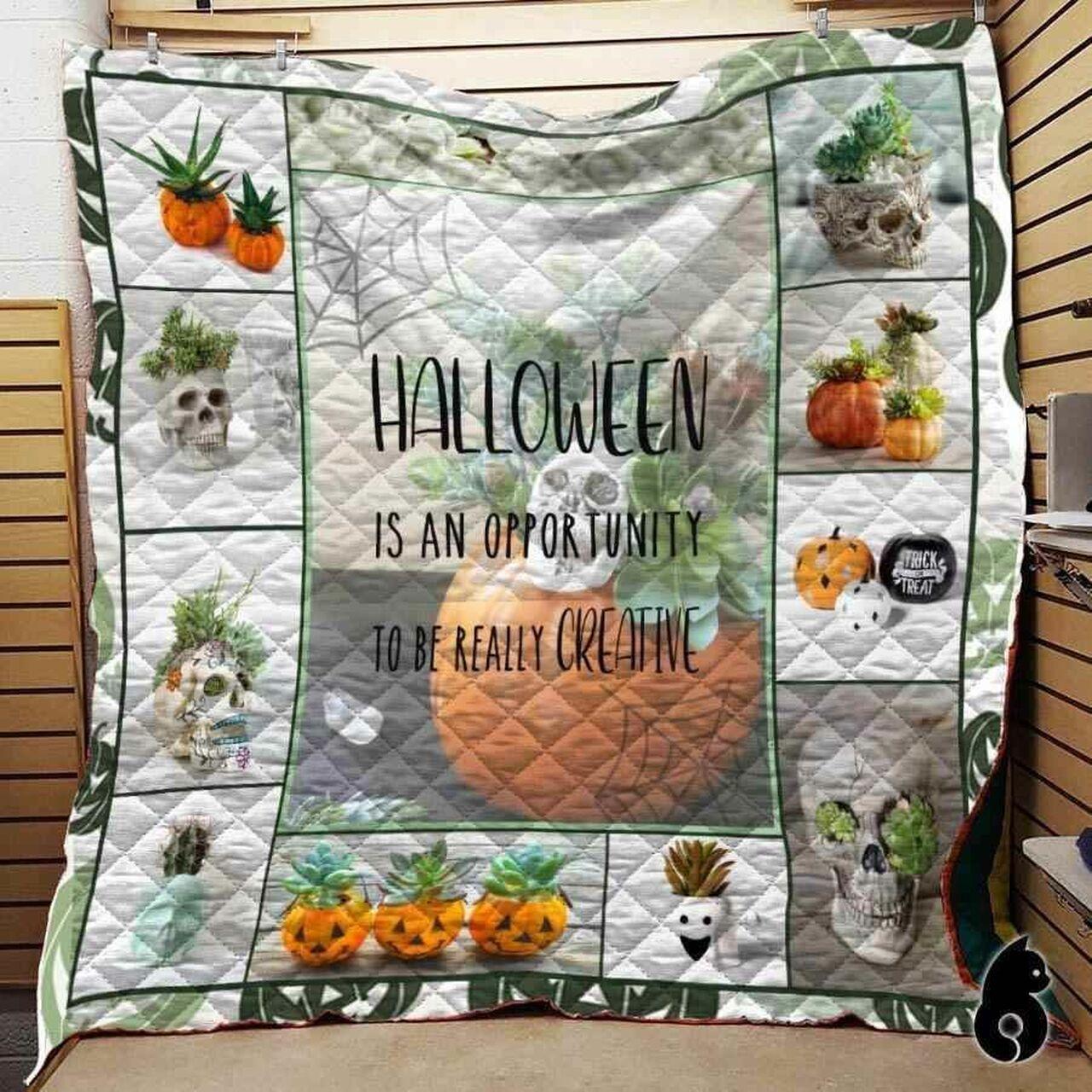 Hallowee An Opportuniucculent Blanket Th1909 Quilt