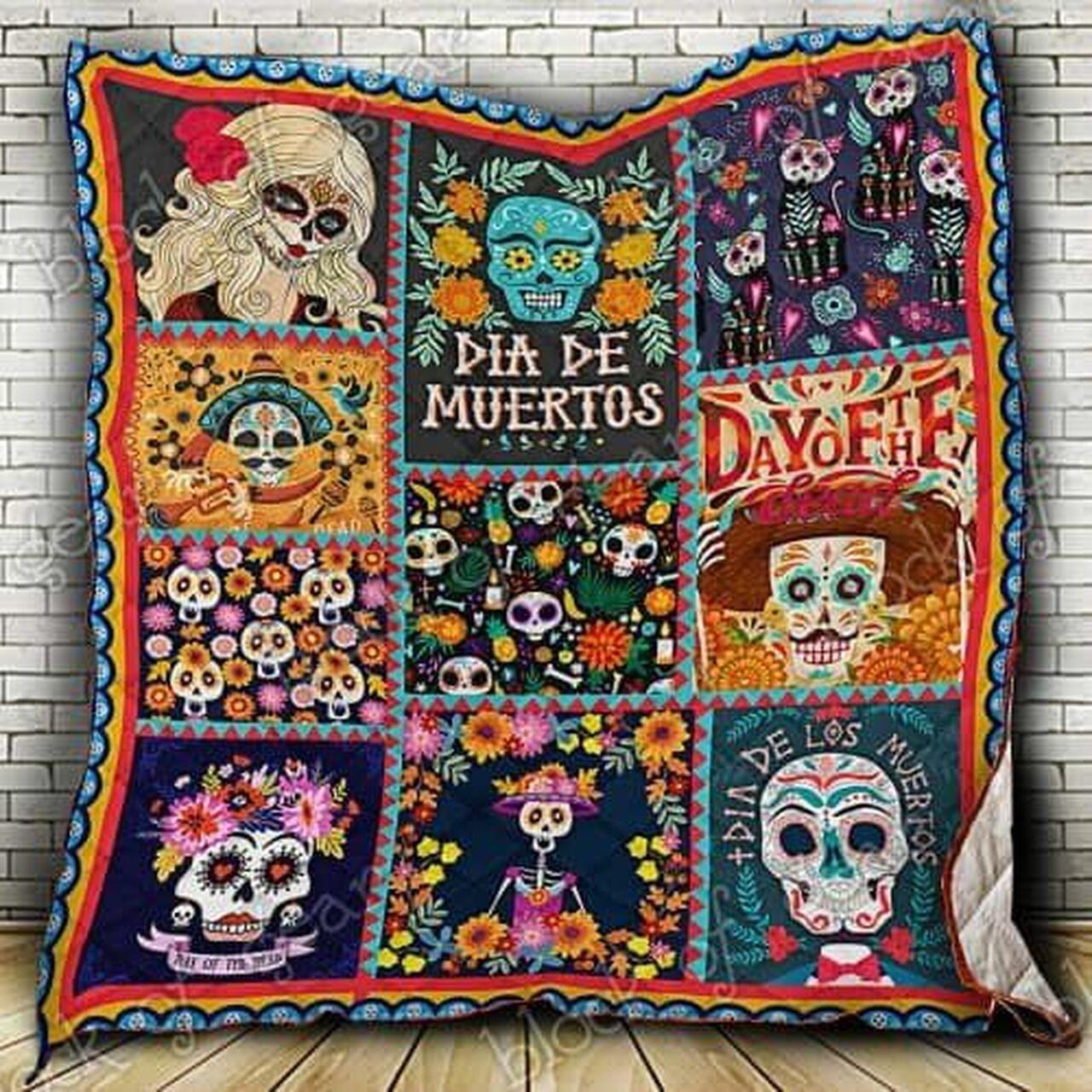 Day Of The Dead Cl18100198Mdq Quilt Blanket