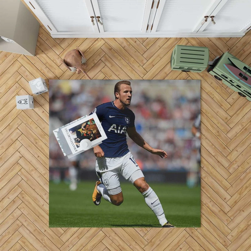 Harry Kane In Blue Jercey Rug