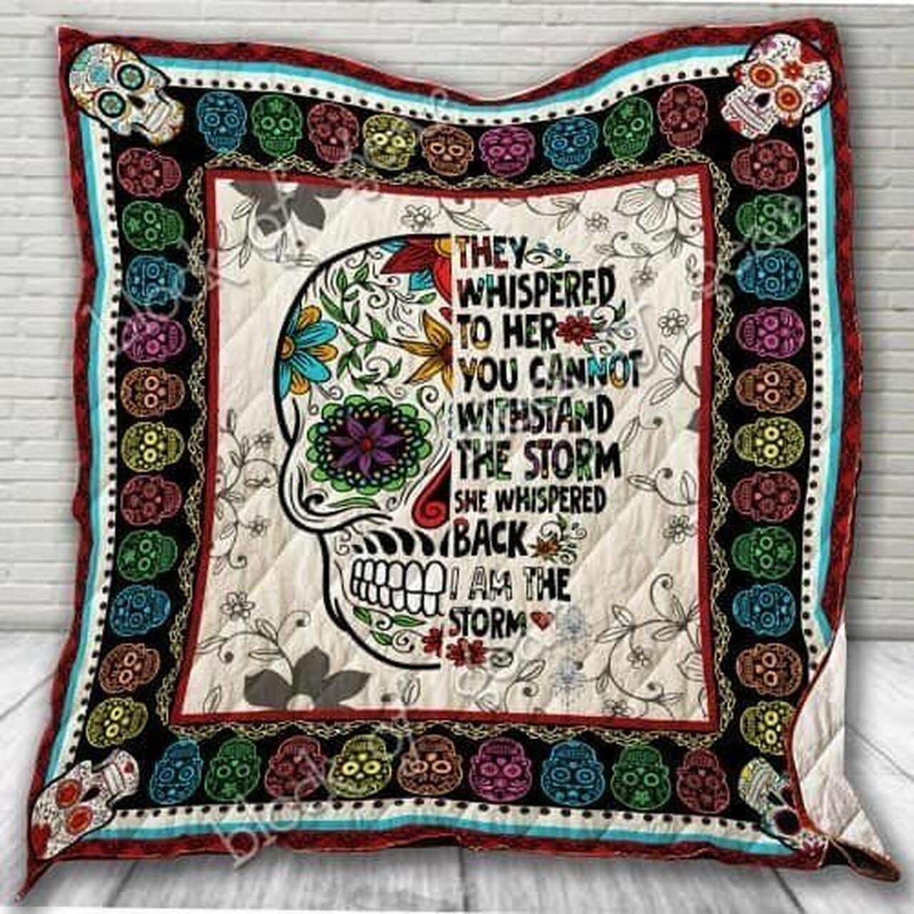 Skull Cl18100652Mdq Quilt Blanket