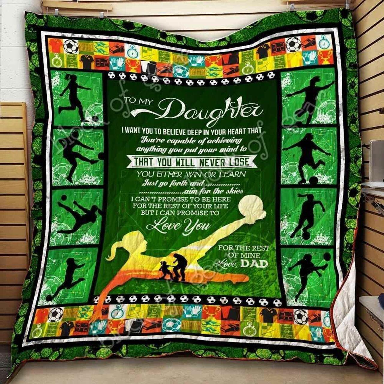 To My Daughtoccer Blanket Kc1507 Quilt