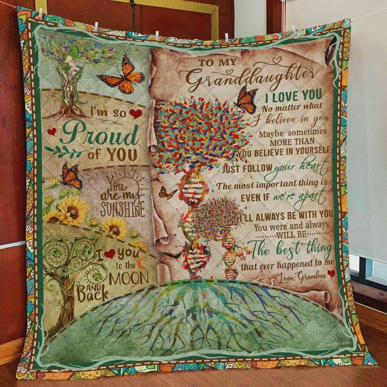 onalized To My Granddaughter Quilt Blanket From Grandma I Will Al Be With You Greattomized Blanket G For Birthday C Thgiving