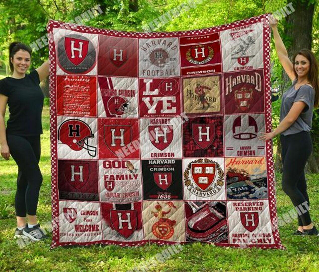 Ncaa Harvard Con Quilt Blanket #1535