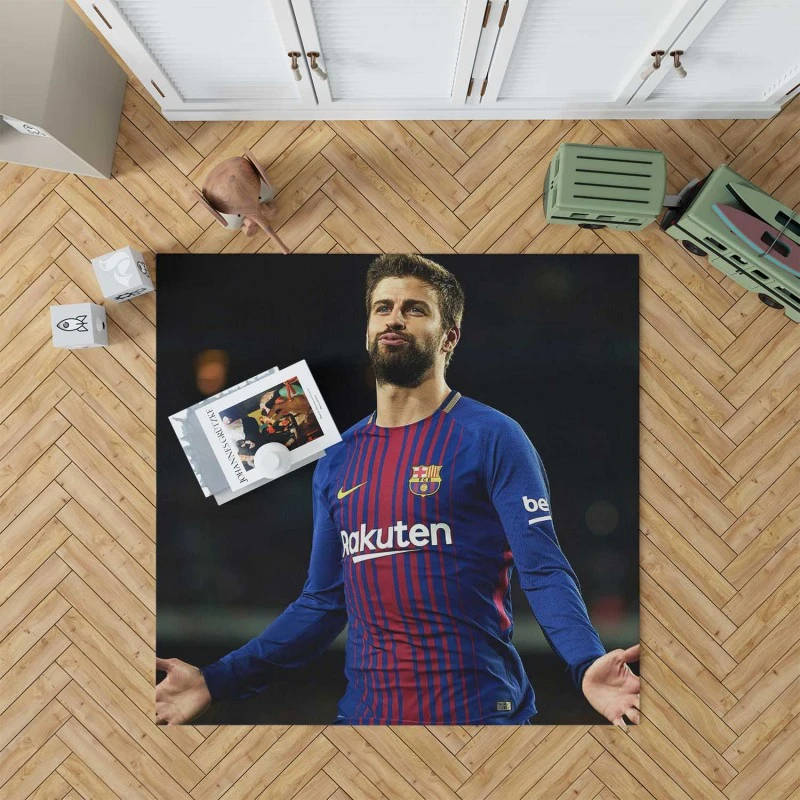 Gerard Pique Awarded Spanish Football Player Rug