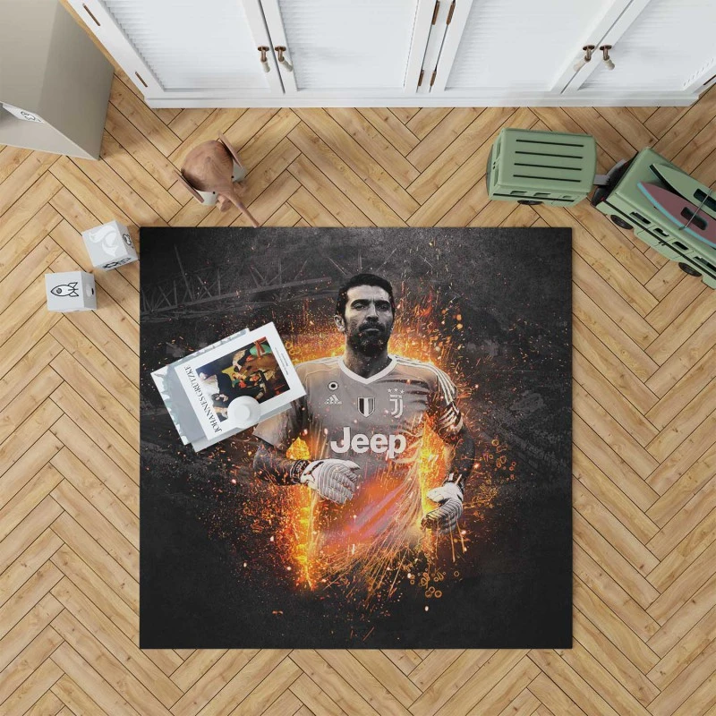 Gianluigi Buffon Popular Juventus Football Player Rug