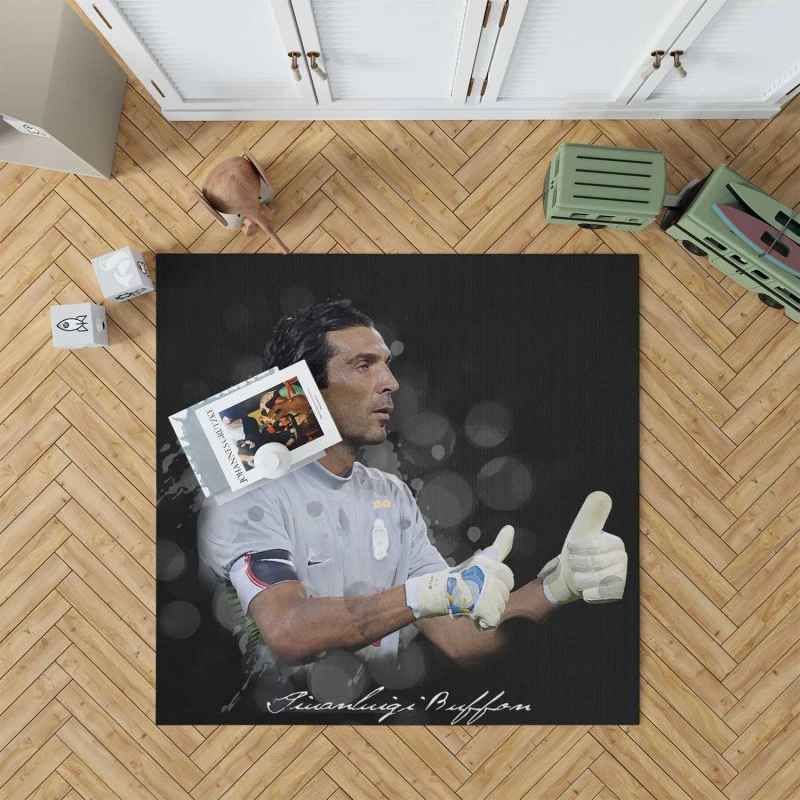 Gigi Buffon Popular Juve Football Player Rug
