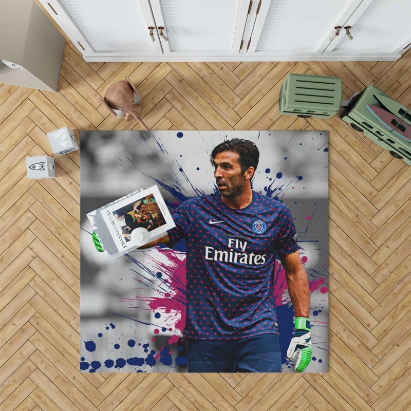 Gigi Buffon Top Ranked Psg Football Player Rug