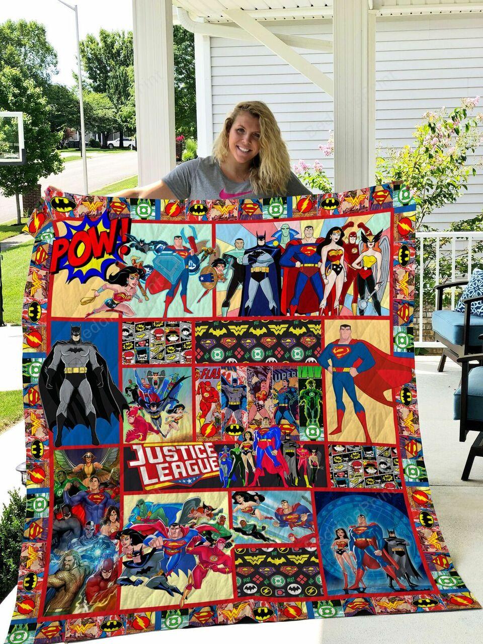 Justice League Quilt Blanket Gift Birthday C Dc Movietice League Dc
