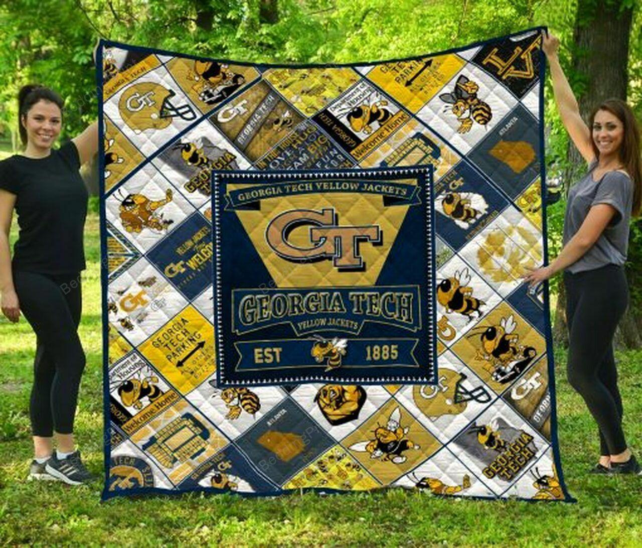 Ncaa Georgia Tech Yellow Jac Quilt Blanket #97