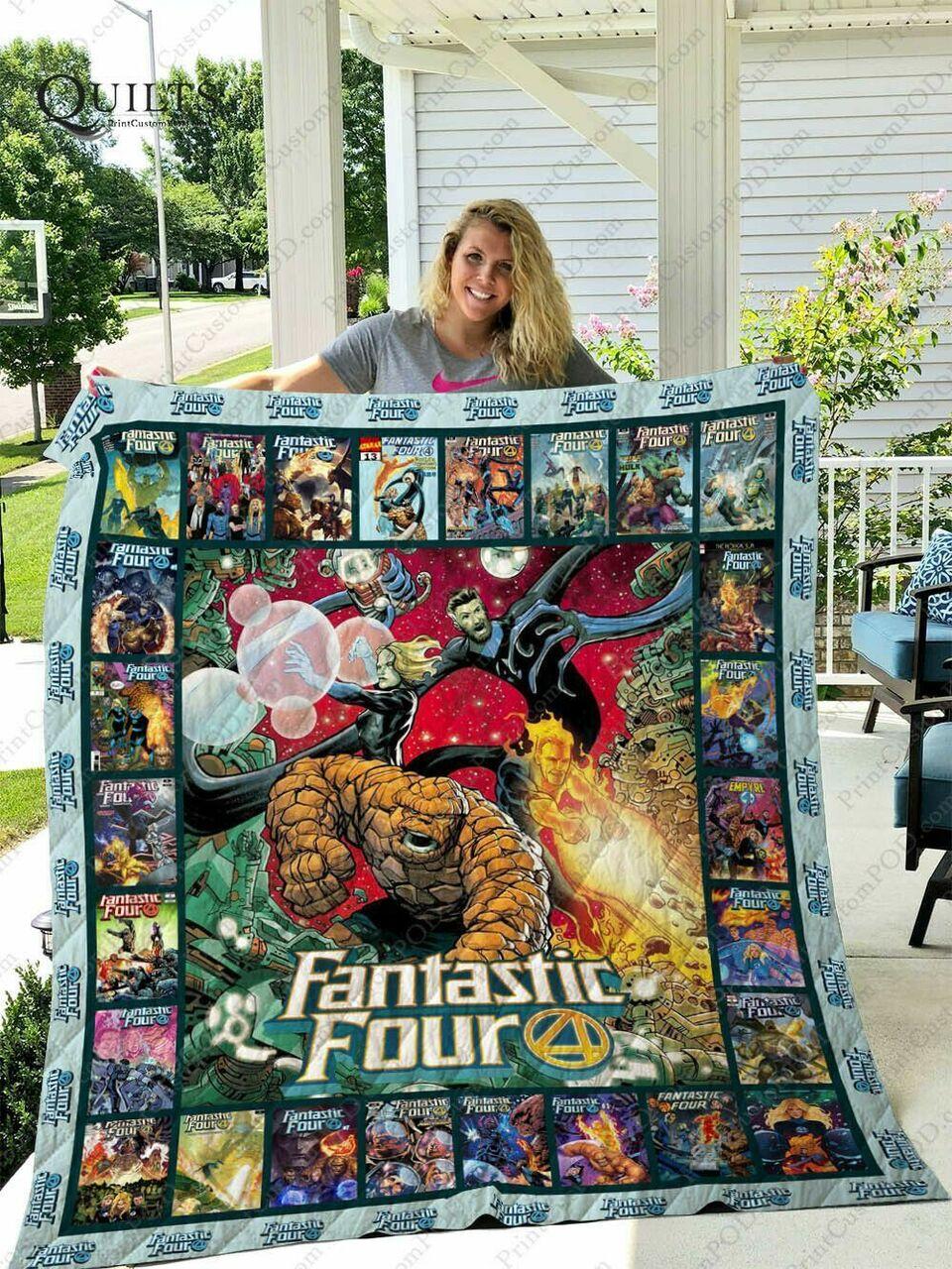 Fatic Four Co Quilt Blanket Marvel Co Mcu Gift Birthday C