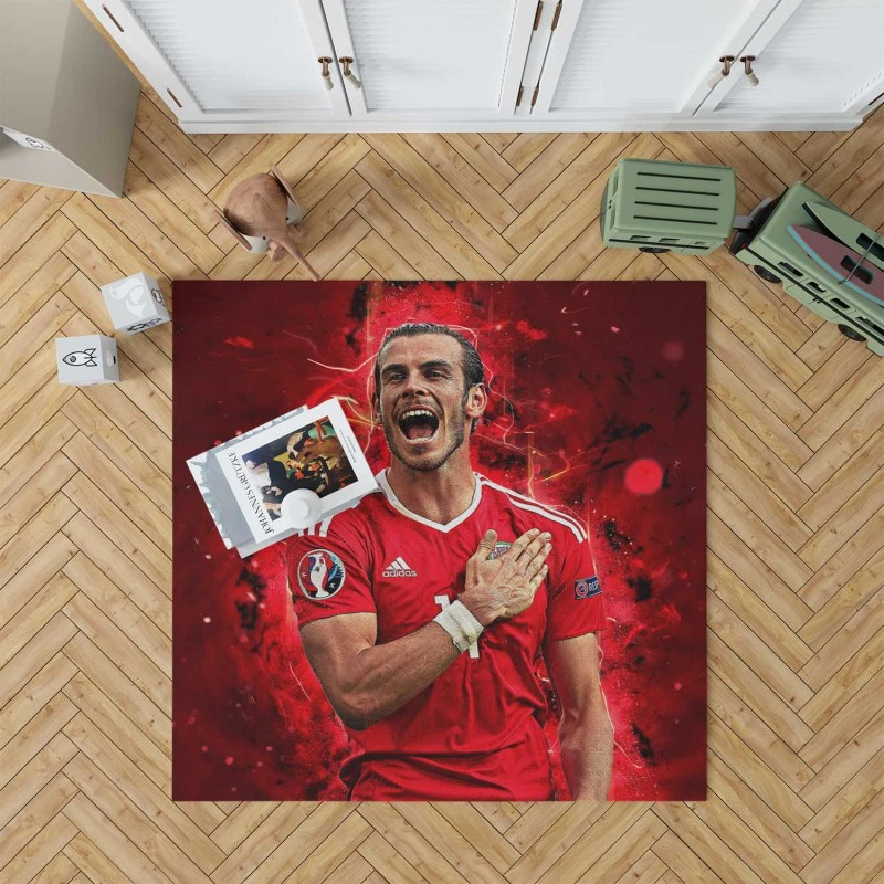 Gareth Frank Bale Wales Soccer Player Rug