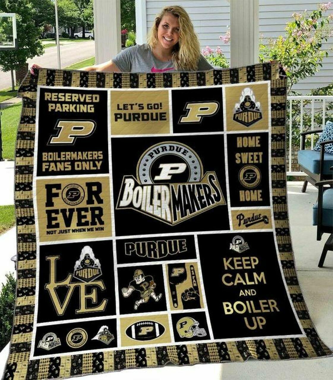 Ncaa Purdue Boilerma Quilt Blanket #546