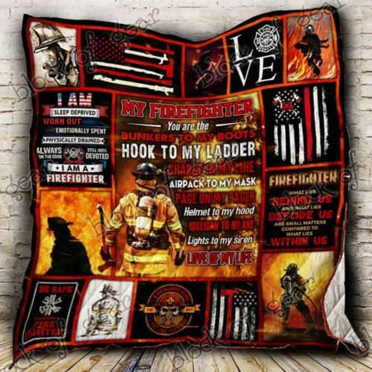 My Firefighter Love Of My Life Cl2100348Mdq Quilt Blanket
