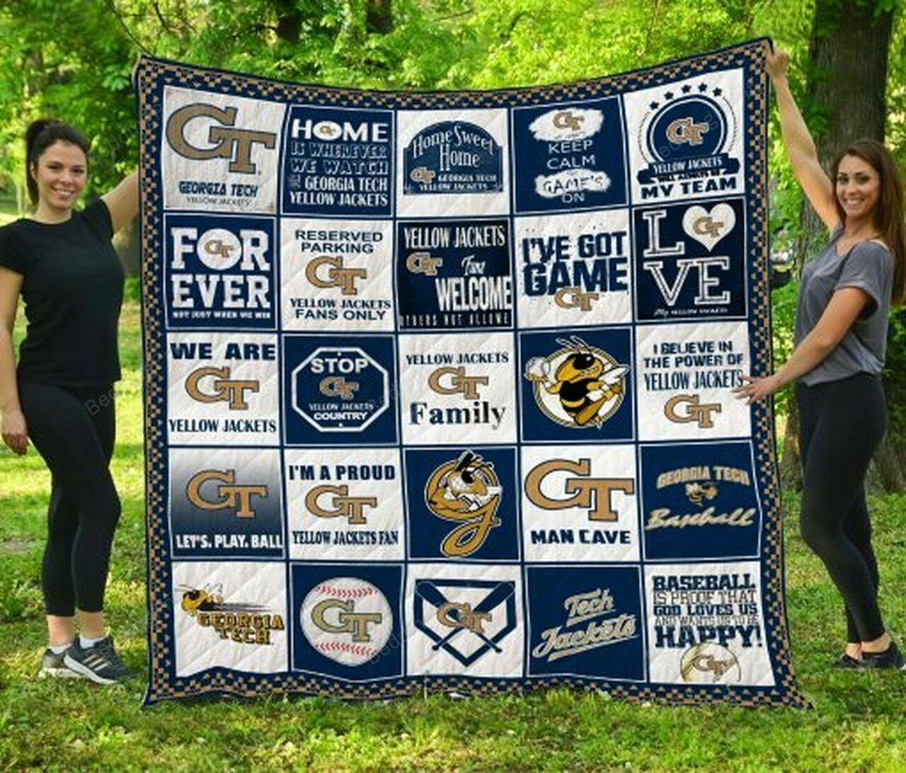 Ncaa Georgia Tech Yellow Jac Quilt Blanket #92