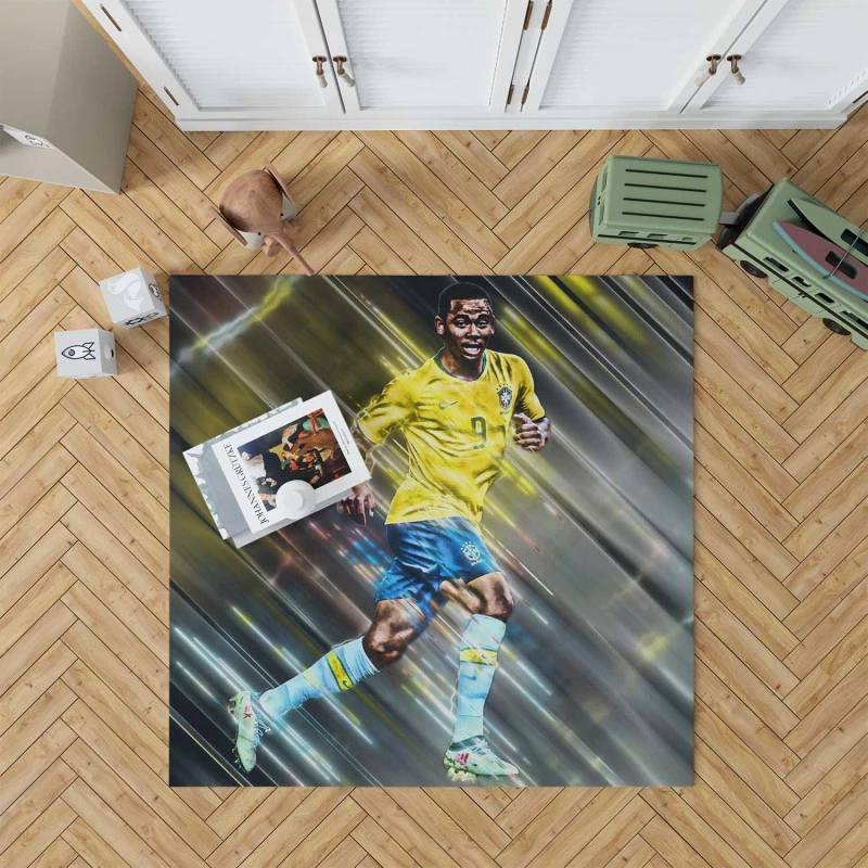 Gabriel Jesus Excellent Brazilian Forward Football Player Rug