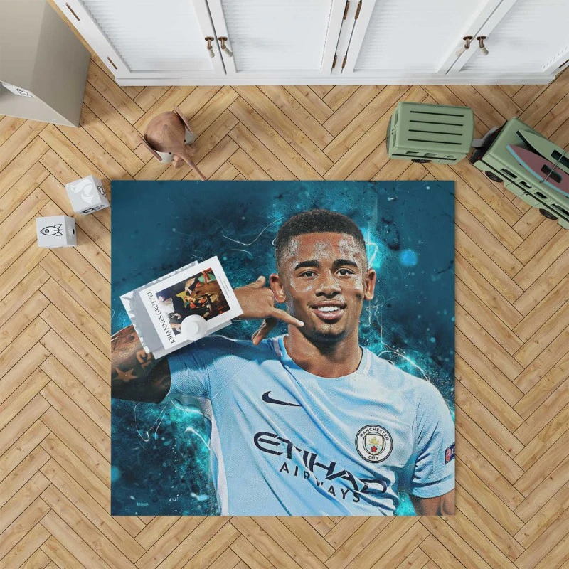 Gabriel Jesus Olympic Gold Medalist Football Player Rug