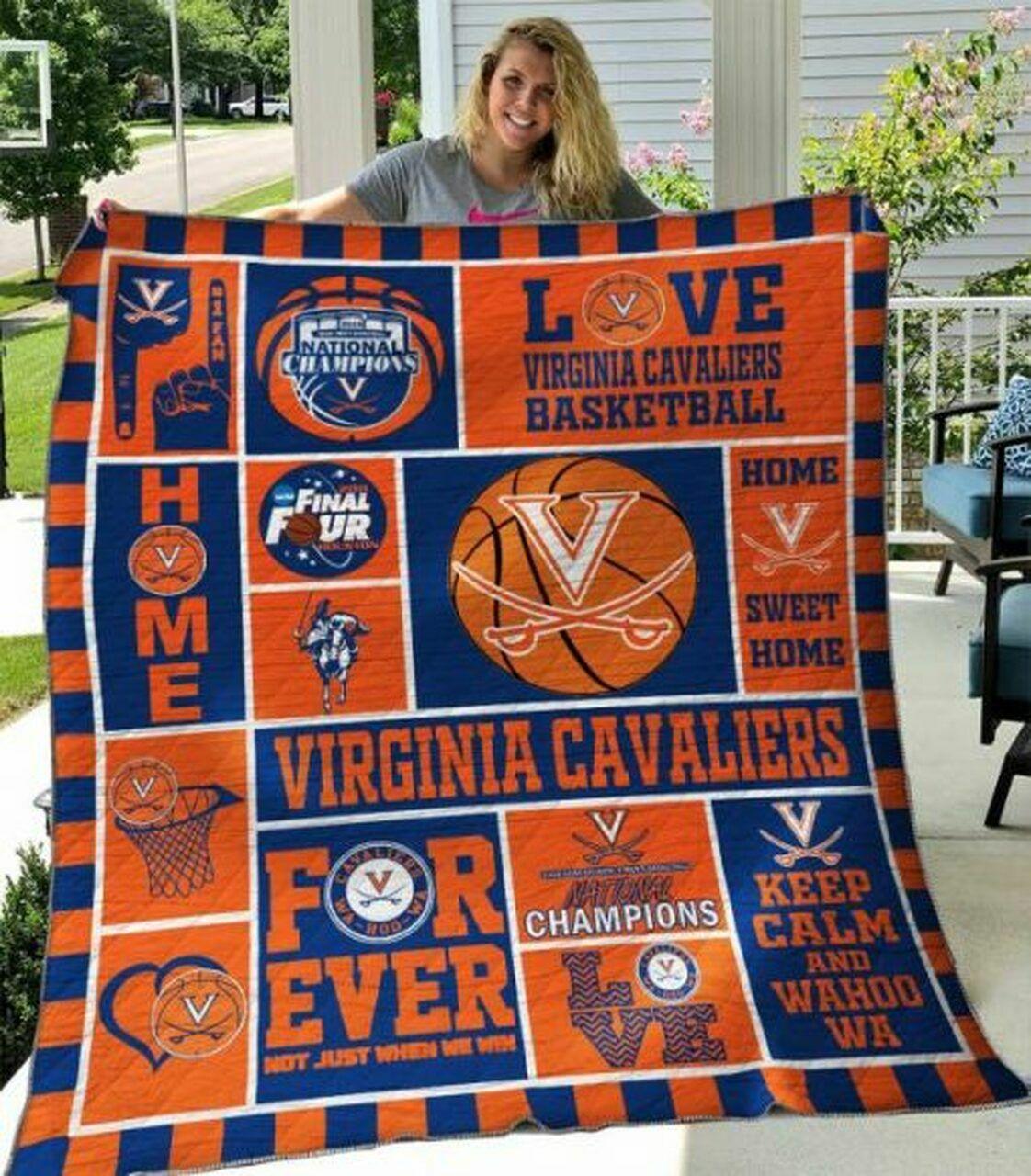 Ncaa Virginia Caval Quilt Blanket #245