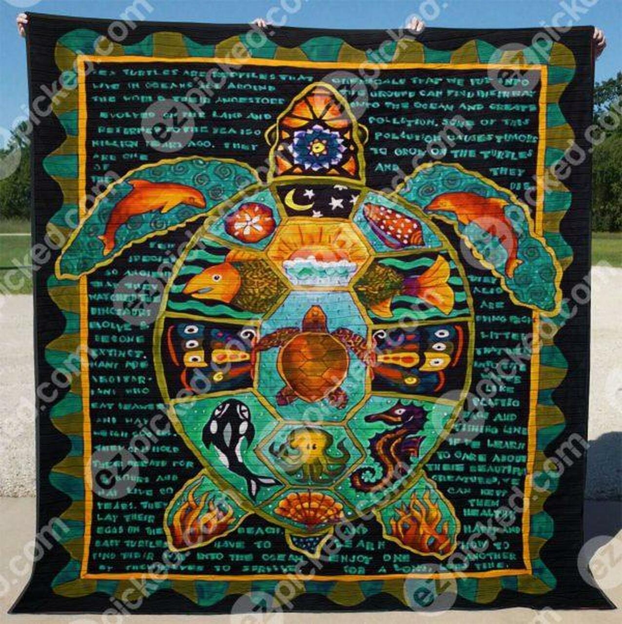 Turtle Totem Quilt Blanket Hn57 Quilt